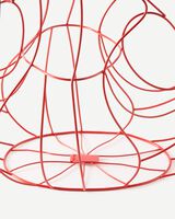 vase three ears frame red M, Coral red, small