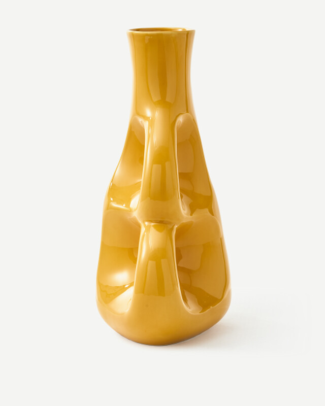 vase three ears yellow L / H50,5 cm, Yellow, pdp