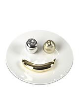 Plate fruit smile, White, small
