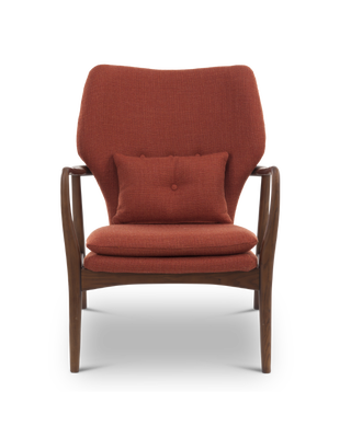 Chair Peggy fabric smooth rust (FSC 100% certified), Rust red, medium
