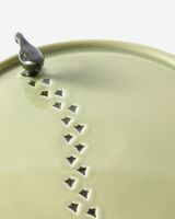 plate walking duck white/gold, Green grey, small