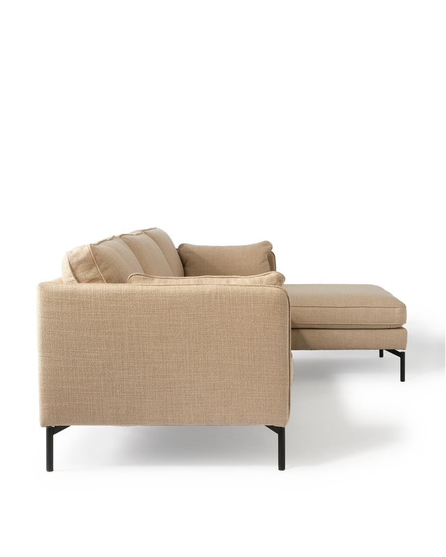 Sofa PPno.2 CL right fabric smooth dark grey, Beige, large