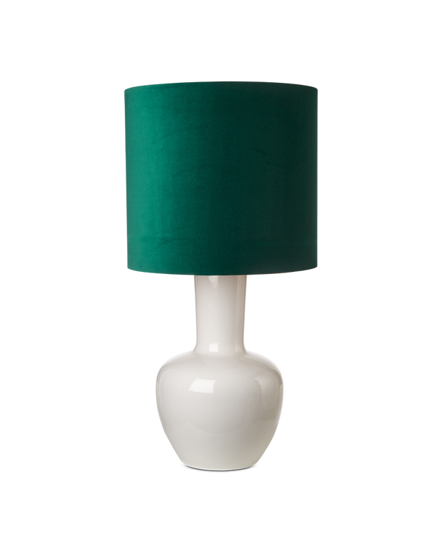 Lamp shade Ø55xH50cm velvet rust, Dark green, large