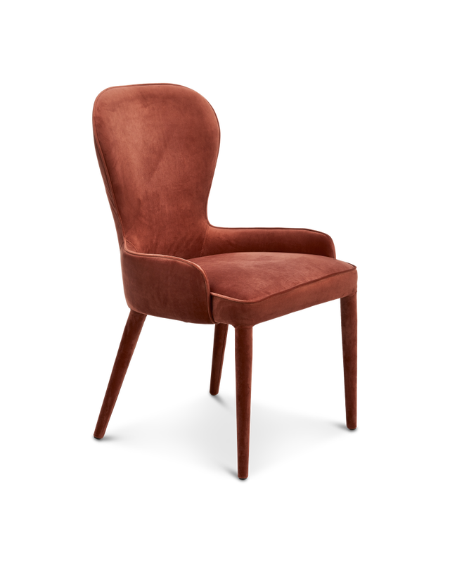 Chair Aunty velvet nude pink, Light pink, large