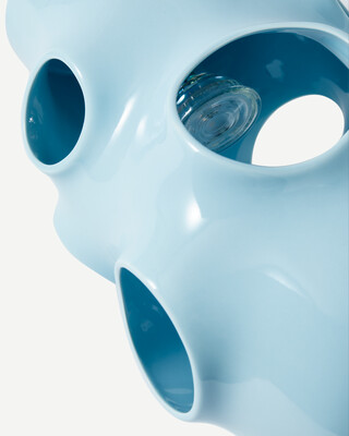 Table lamp bulle light blue, light blue, medium