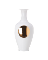 Vase classic dot gold, Gold, small
