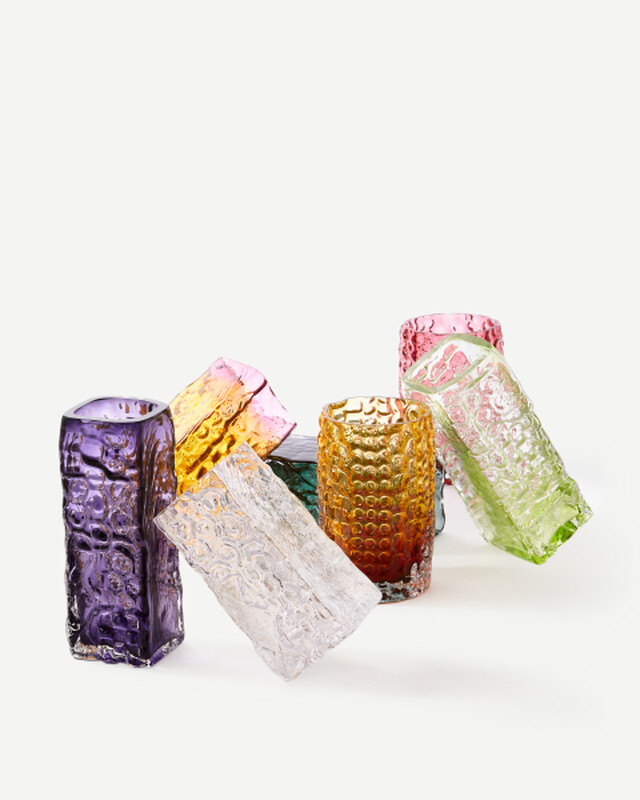 vase relief square clear, Transparant, pdp