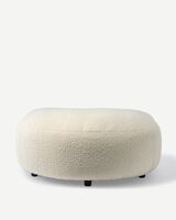 sofa a-round-u hocker boucle ecru left, White, small