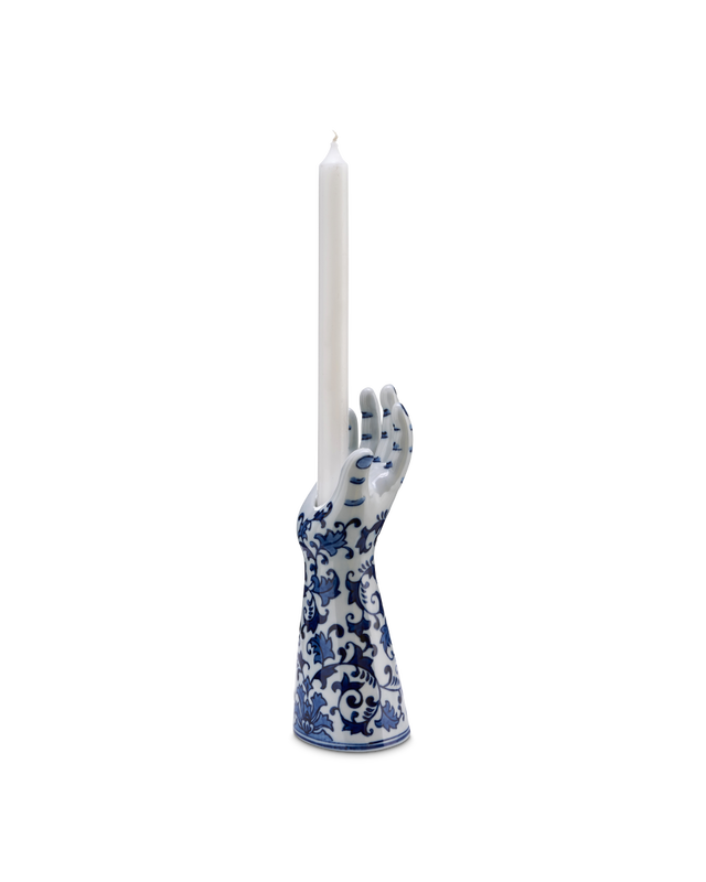 Candle holder handsup! S, Dark blue, large