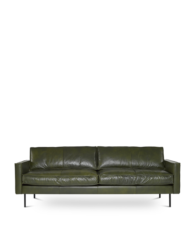 Sofa PPno.1 leather forest green, Dark green, large