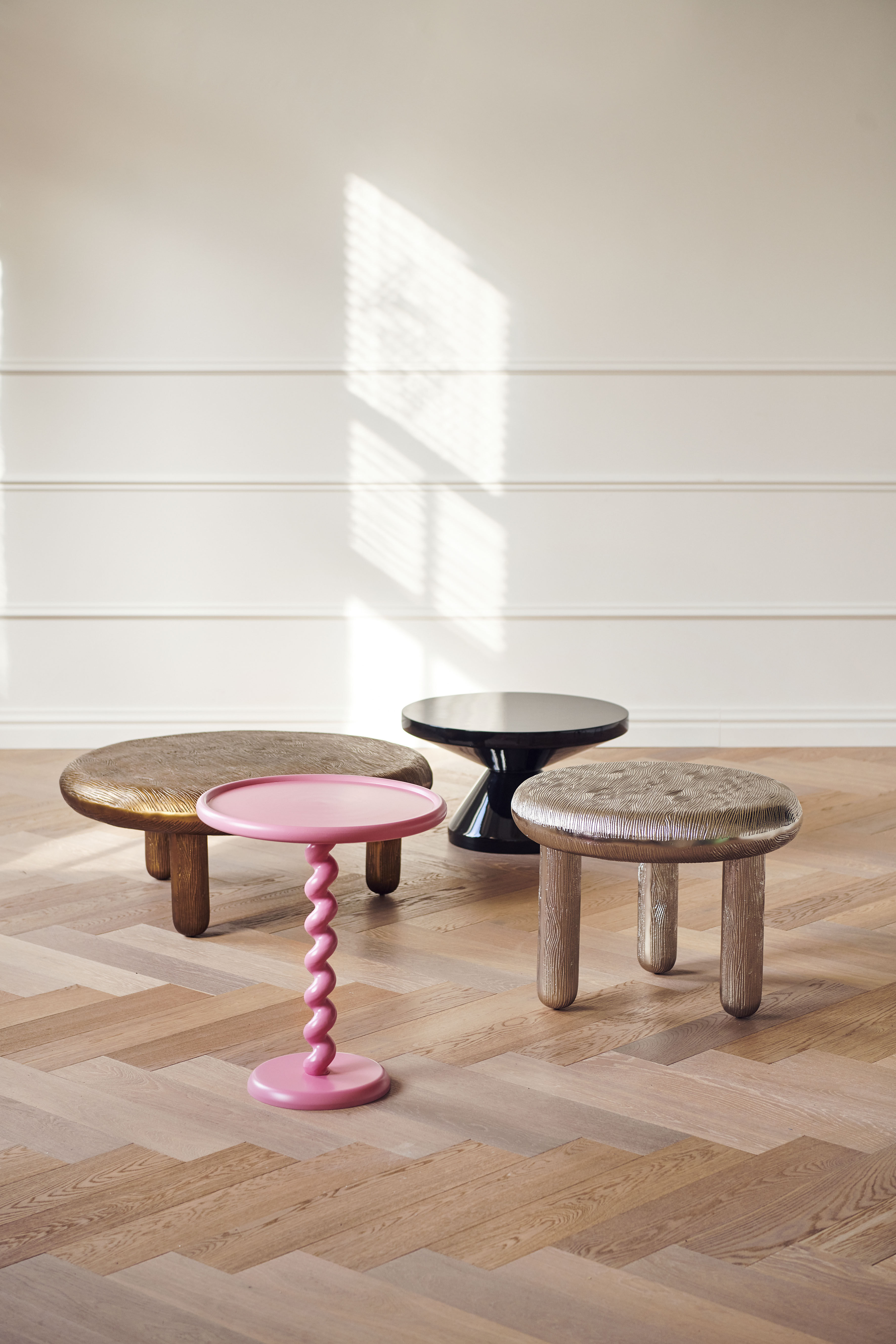 Silver small outlet side table