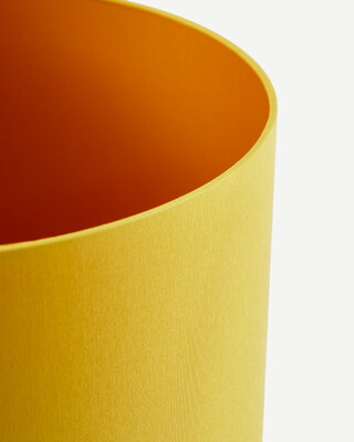 lamp shade soft gloss Ø25xH50cm yellow / gold, Yellow, medium