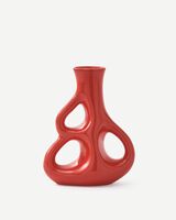 vase three ears yellow S / H21 cm, Coral red, small