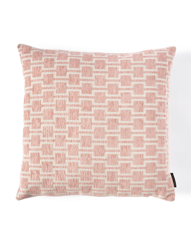 cushion geometric blue 45x45, Light pink, large