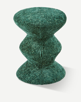 Greenish Soft Zig Zag Stool