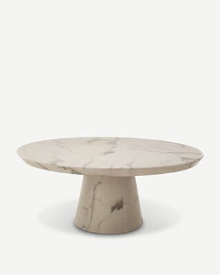 Disc Marble Look Coffee Table