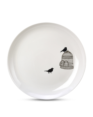 Side plate Freedom birds set 4, White, medium