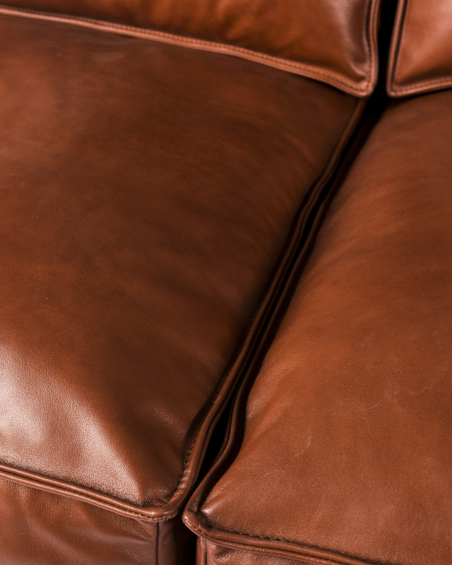 Sofa PPno.1 leather forest green, Cognac, large