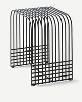 stool drop middle white, black, small