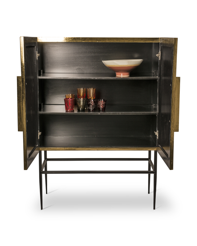 Cabinet Ribbel gold middle, Gold, large