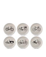 Side plate Bikes set 6, White, small
