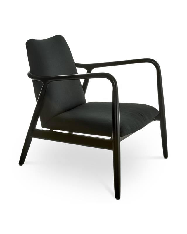 Chair Charles all black, Black, large
