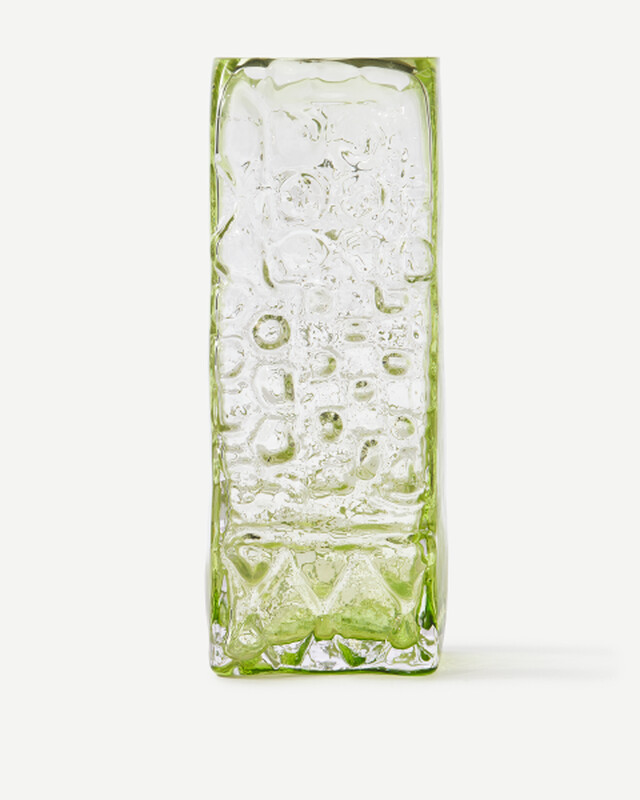 vase relief square dk. green, Light Green, pdp