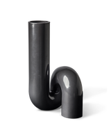 Vase Yourtube gold, Black, small
