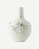 Vase 3D rose white, White, small