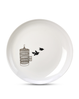 Side plate Freedom birds set 4, White, small