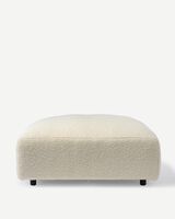 sofa a-round-u hocker boucle ecru left, White, small