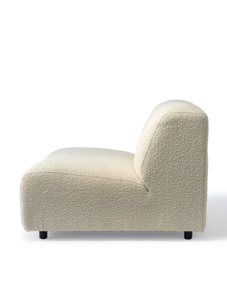 sofa a-round-u 1,5 seat boucle ecru, White, medium