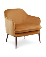 Fauteuil Charmy velvet gold, Gold, small