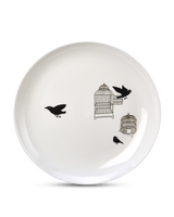Side plate Freedom birds set 4, White, small