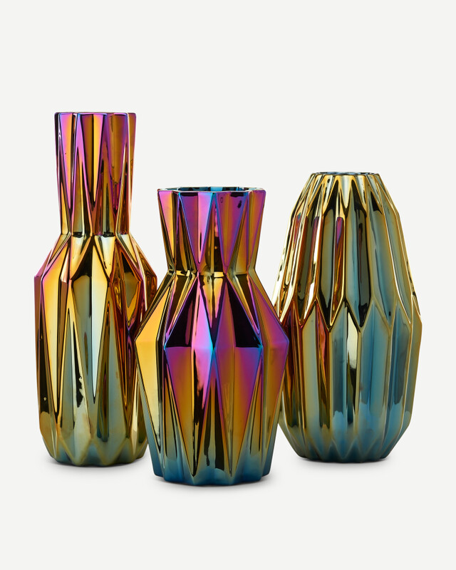 Vase Oily folds L, Multi-colour, pdp