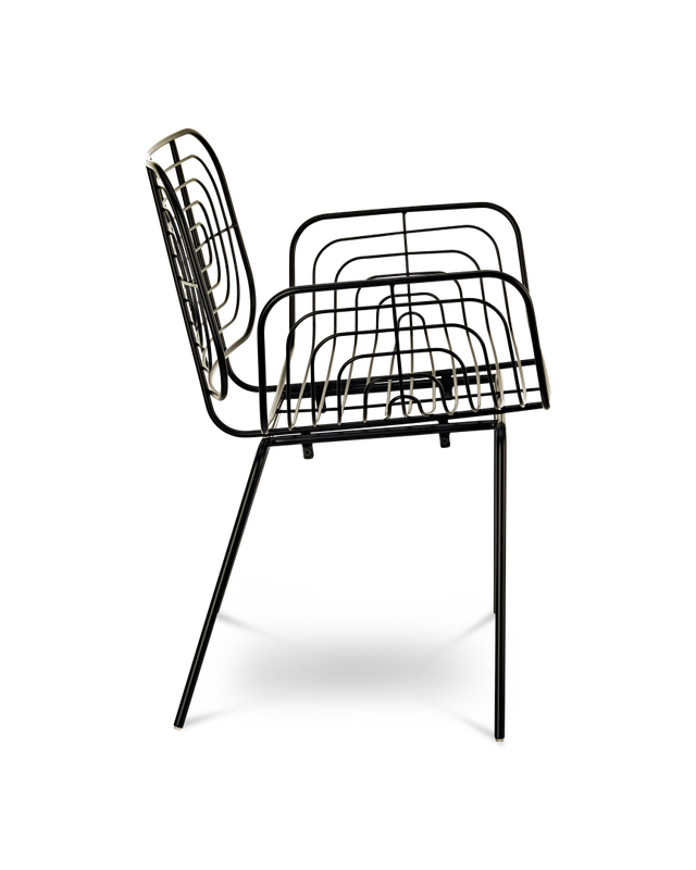 Lounge chair Boston black, Black, large