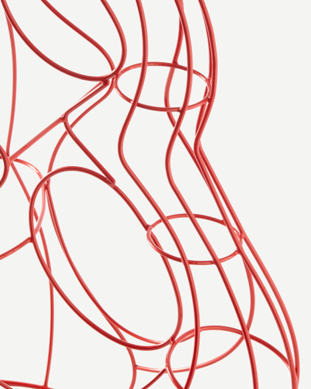 vase three ears frame red M, Coral red, pdp