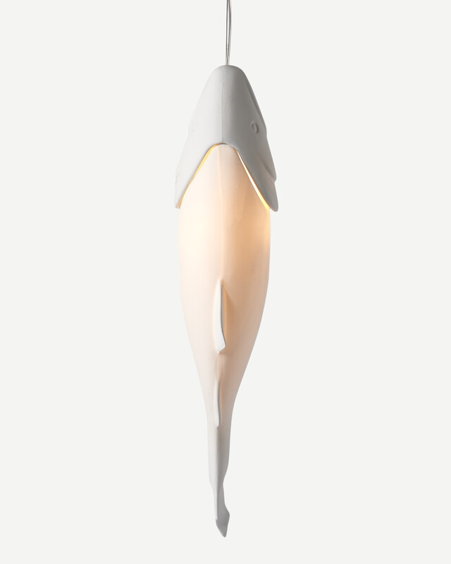 "Mykiss" Fish lamp, White, pdp