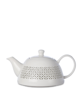 Teapot pierced, White, small