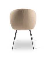 Dining chair Buddy fabric smooth d.grey, Beige, small