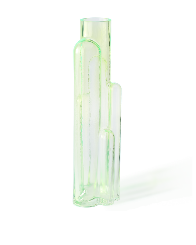 vase metropolis frosted, Olive green, large