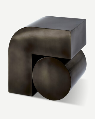 side table kombo black metallic, Black, medium