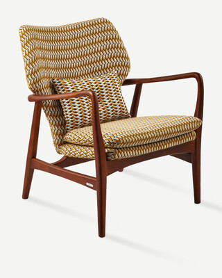 chair peggy geo ochre (FSC 100% certified), Ochre, medium