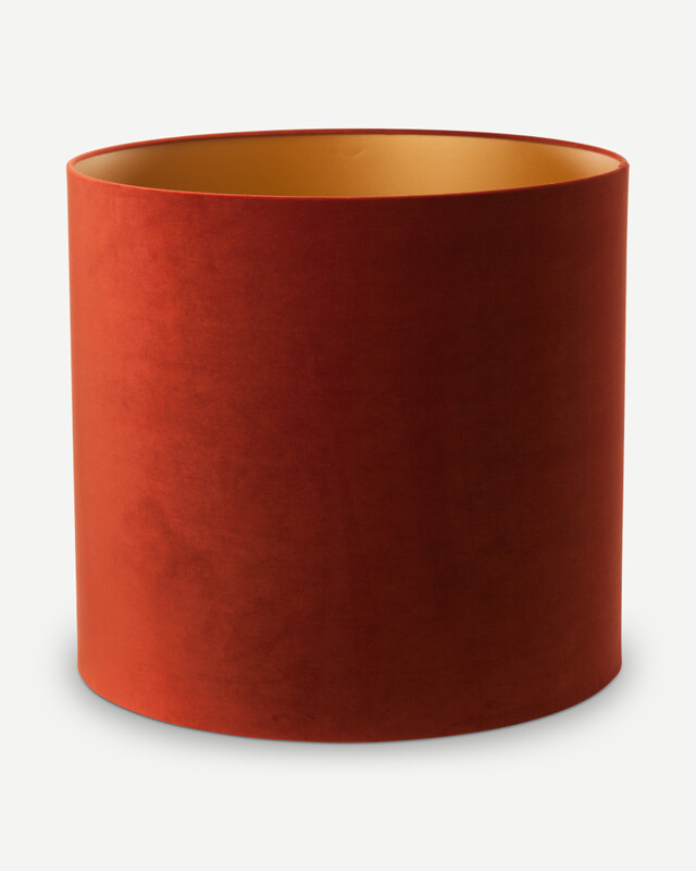 Lamp shade Ø55xH50cm velvet rust, Rust red, pdp