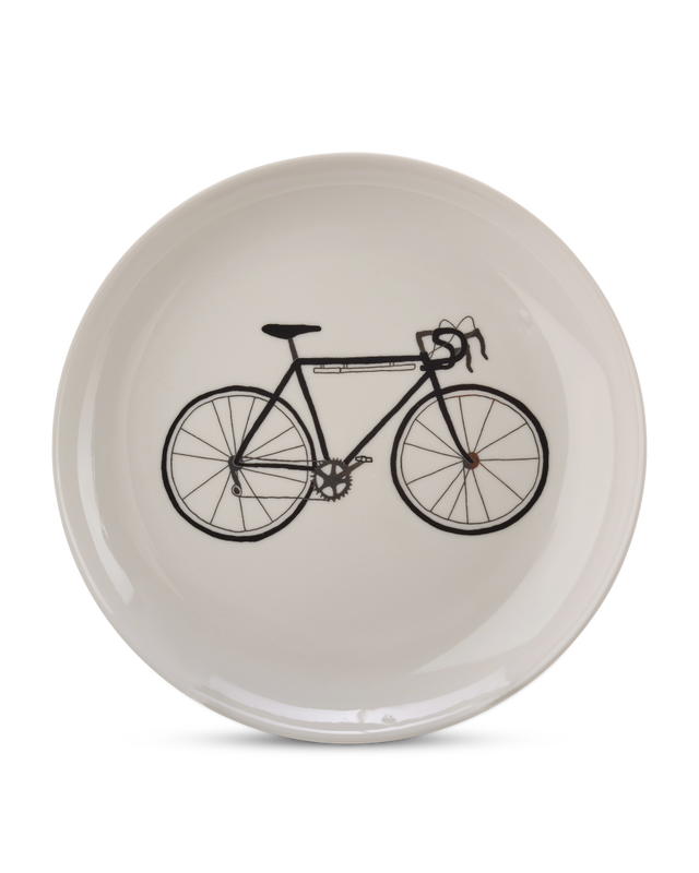 Side plate Bikes set 6, White, large