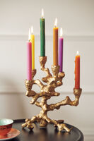 candle holder apple tree graphite S, Gold, small