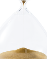 Sandglass ball L black, Gold, small
