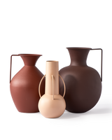 Vases Roman brown set 3, Cognac, small