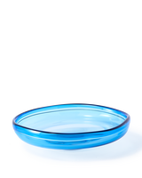 plate clear blue eye L, light blue, small