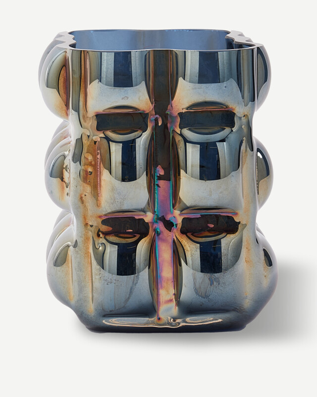 vase bubble white S, Dark blue, pdp